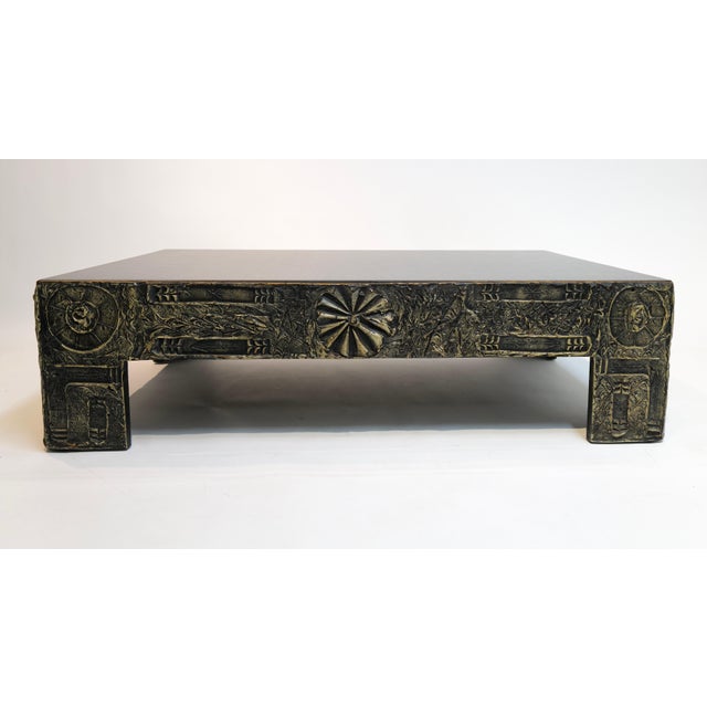 Wood Mid 20th Century Adrian Pearsall Brutalist Sculpted Resin Cocktail Table For Sale - Image 7 of 12