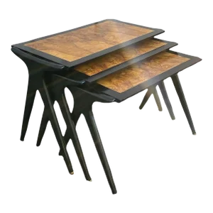 1980s Vintage Keno Brothers Stacking Tables - Set of 3
