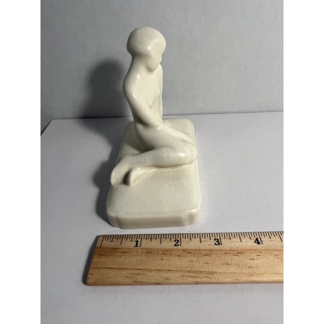 1940s Art Deco Rookwood Pottery 1929 Louise Abel "Nude Lady" Figurine For Sale - Image 5 of 6