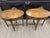 This pair of side tables is from the high end "Acquisitions" Collection by Henredon. They are designed with inlay detail...