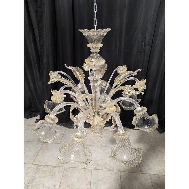 Murano Glass Chandelier, 1980s For Sale - Image 12 of 14