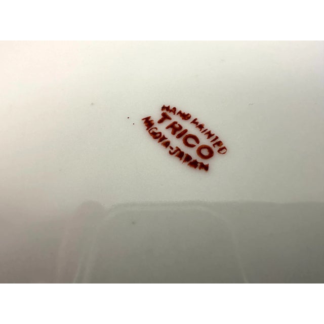 Vintage 1940's Hand Painted Floral Plates, Trico Nagoya Japan- Set of 6 For Sale - Image 11 of 11