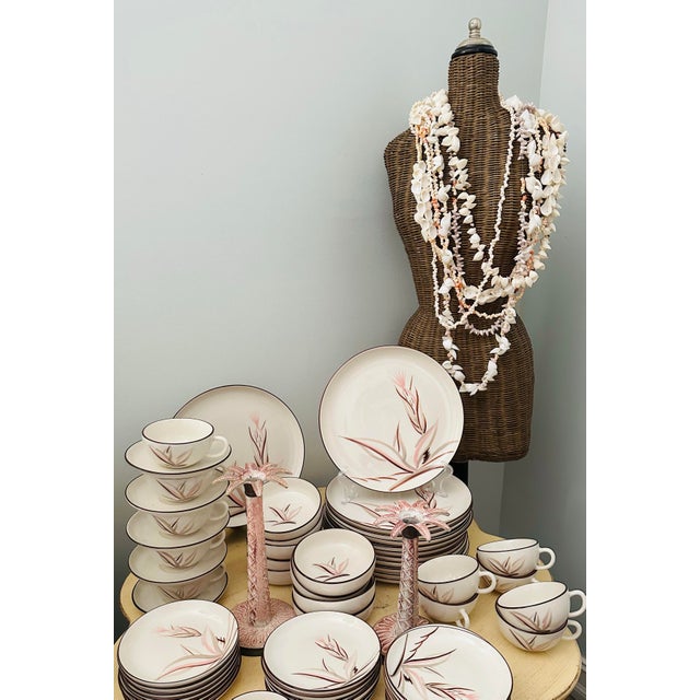 Mid-Century Modern Mid 20th Century California Winfield Ware Handcrafted Dining Set - 59 Pieces For Sale - Image 3 of 12