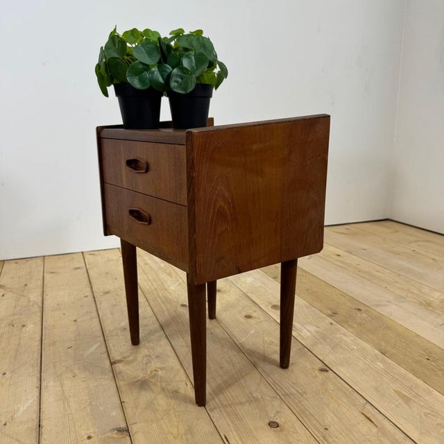 Vintage Danish Teak Bedside Table, 1960s For Sale - Image 9 of 10