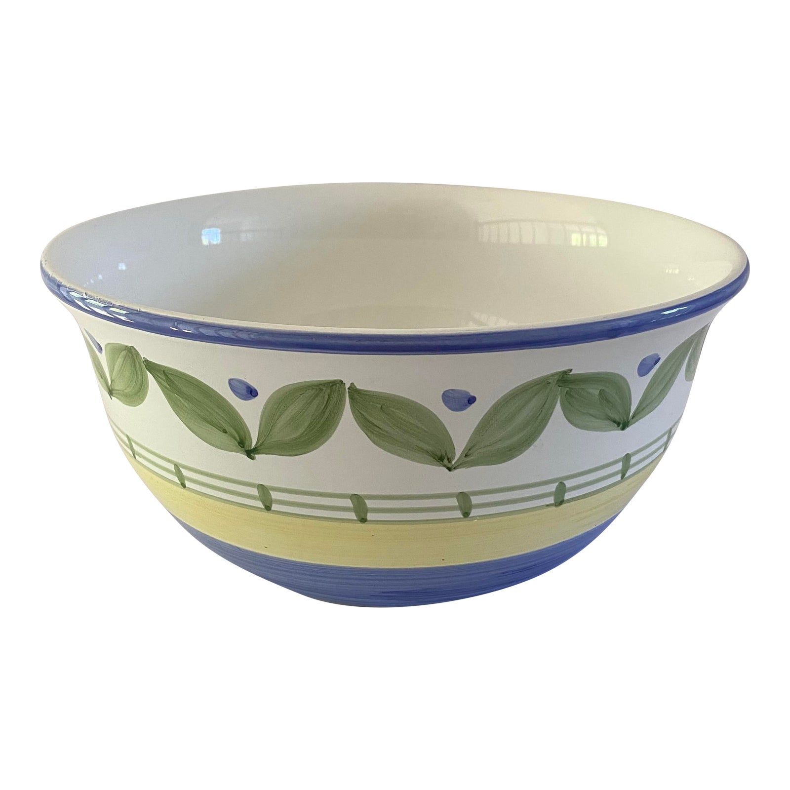 Williams Sonoma Marisol Large Italian Ceramic Serving Bowl Chairish