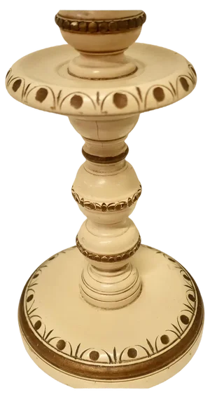 Folk Art Carved and Painted Table Lamp, 1960s