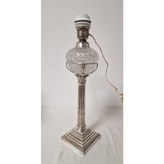 Sterling Silver Table Lamp from Hamilton & Inches Ltd., Early 1900s For Sale - Image 10 of 17