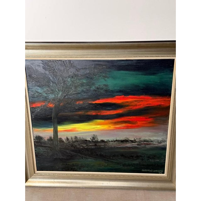 Modern Alfons Meirvenne, Landscape Painting, 1974, Canvas For Sale - Image 3 of 6