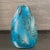 Mid-Century Modern 1960s Gradient Blue Gold Fleck Murano Attributed Glass Vase, Pear Shape For Sale - Image 3 of 12