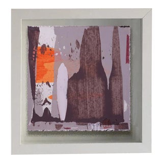 "Static 409" Contemporary Abstract Acrylic Painting, Framed For Sale