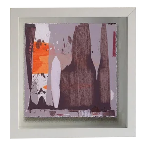 "Static 409" Contemporary Abstract Acrylic Painting, Framed