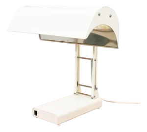 1960s Mid Century Modern Sadelite Table Lamp White Desk Lamp