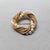 Metal Vintage 1960s Signed Napier Goldtone Faux-Pearl Wrapped Circle Brooch For Sale - Image 7 of 7