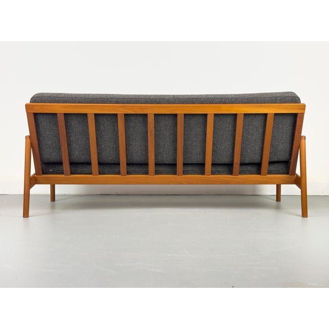 Danish Teak and Wool 3-Seater Sofa, 1960s For Sale - Image 4 of 18