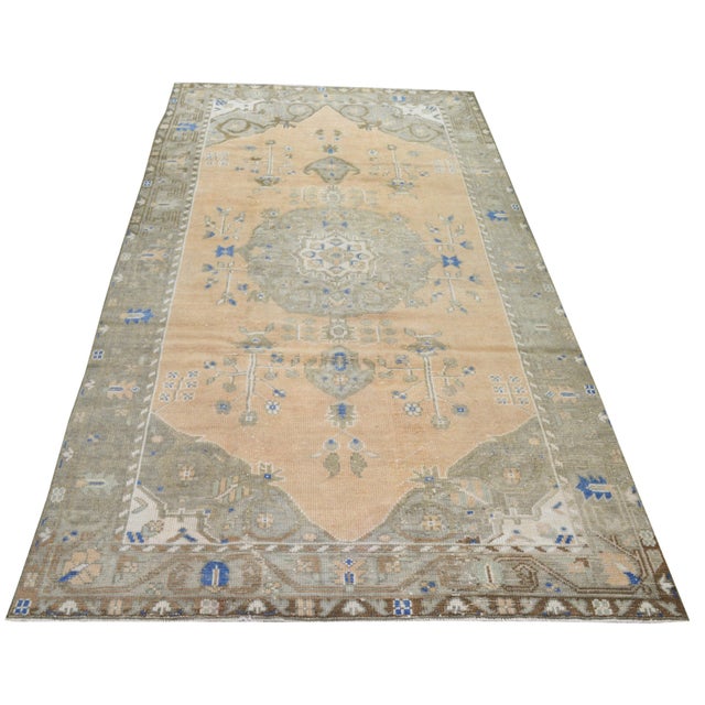 Vintage Turkish Anatolian Hand-knotted with care using traditional rug-making techniques, this wool rug blends timeless...