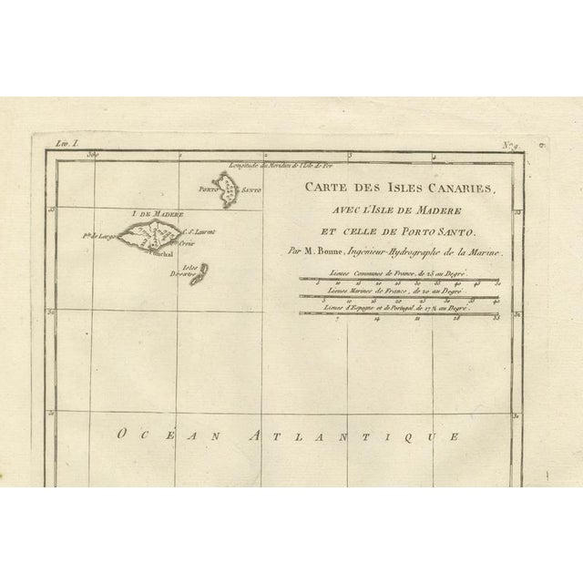 Canary Islands and Madeira Map, 1780 For Sale - Image 3 of 10