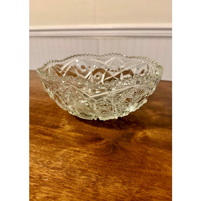 American Brilliant Cut Glass Bowl For Sale - Image 9 of 12
