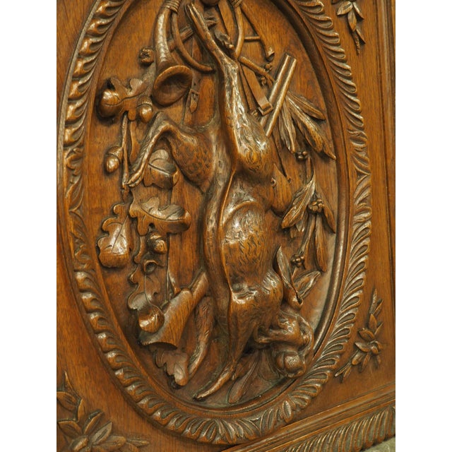 Pair of French Antique Black Forest Panels in Carved Oak, Late 19th Century For Sale - Image 17 of 18