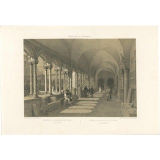 Cloister of San Paolo Fuori Le Mura, 1869, Paper For Sale