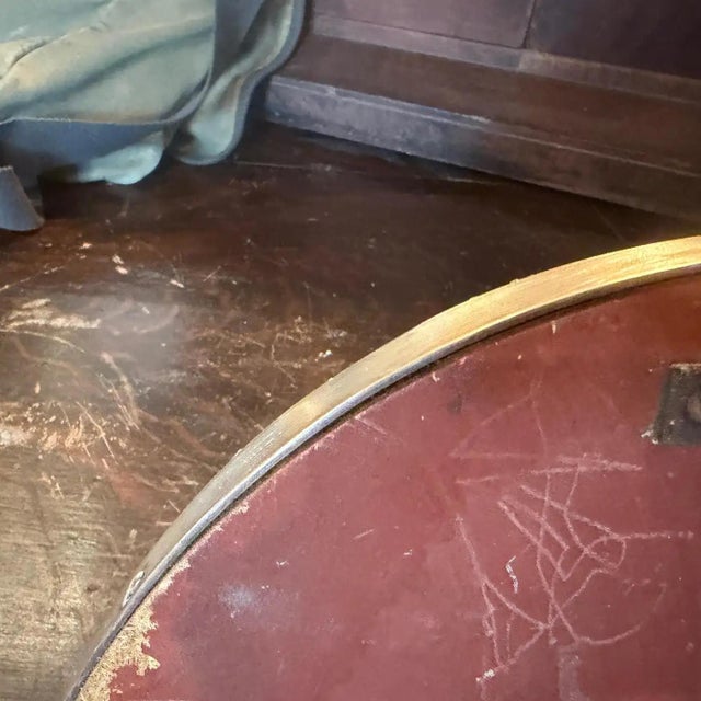 Mid-Century Modern 1950s Gio Ponti Style Mid-Century Modern Solid Brass Italian Oval Wall Mirror For Sale - Image 3 of 13