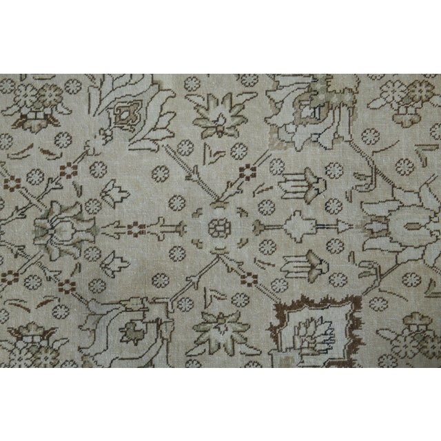 1970s Vintage Persian Handmade Wool Cotton Brown Area Rug For Sale - Image 11 of 11