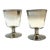 MCM Silver Fade Wine Glasses - Set of 2 For Sale