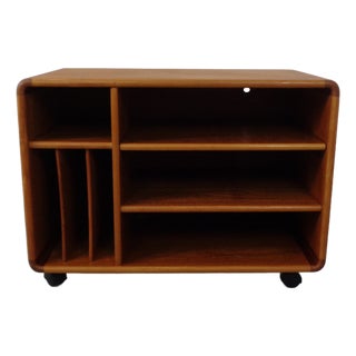 Small Rollable Teak Media Sideboard from Dyrlund, 1970s For Sale
