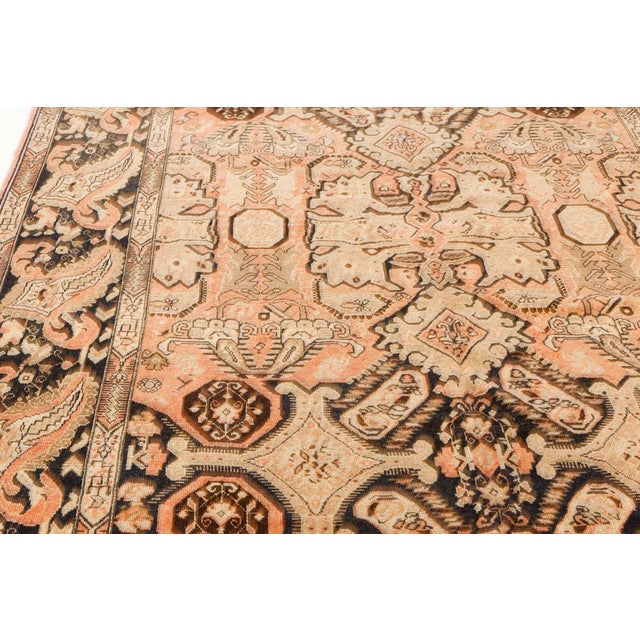 Authentic 1900s Karabagh Bold Design Handmade Wool Rug For Sale - Image 4 of 8