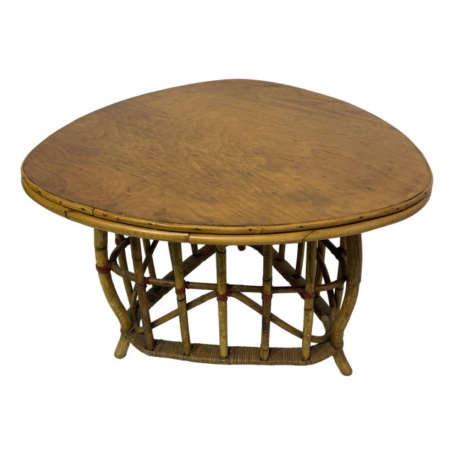 Bamboo Coffee Table, 1956 For Sale