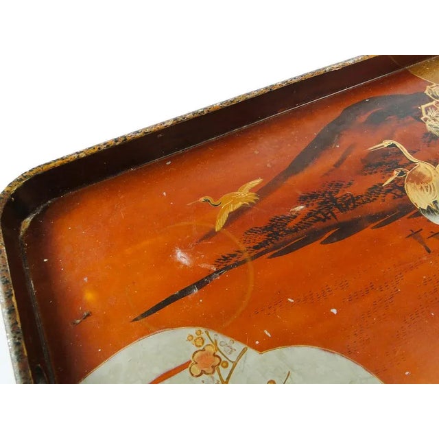 Japanese Lacquerware Tray, 1920s For Sale - Image 3 of 11