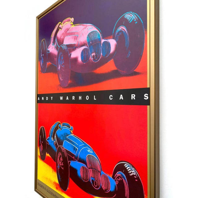 Andy Warhol Estate Vintage 1988 Pop Art Lithograph Print Framed Exhibition Poster " Mercedes-Benz W125 Grand Prix Car 1937 " 1986 For Sale - Image 11 of 13