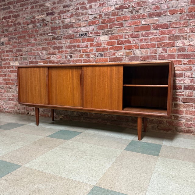 Danish Modern Teak Credenza by Axel Christiansen for Aco Møbler c.1960s, Attributed For Sale - Image 9 of 11