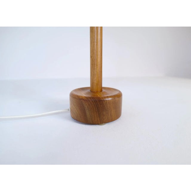 Midcentury Solid Teak Table Lamp, Sweden, 1960s For Sale - Image 10 of 14