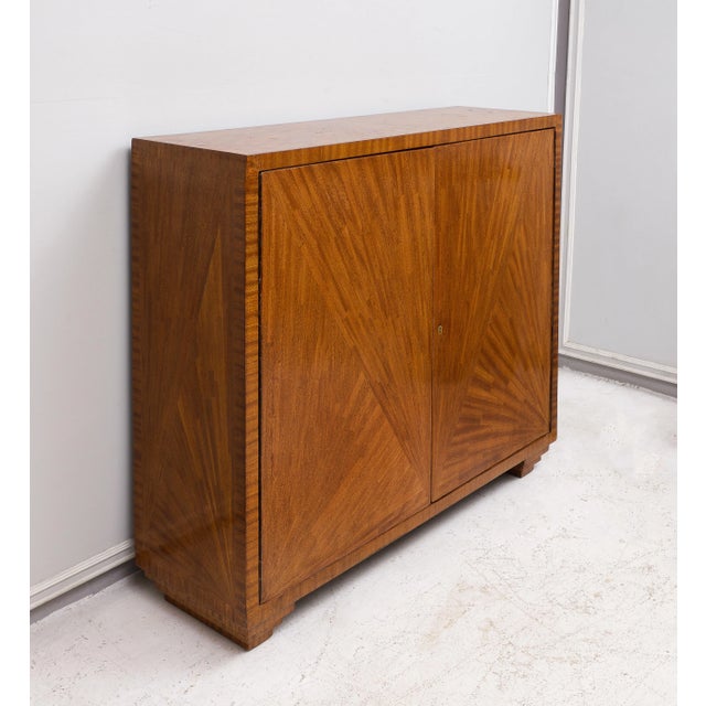 Modern Jean-Michel Frank Inspired Exquisitely Crafted Parquetry Cabinet For Sale - Image 3 of 11