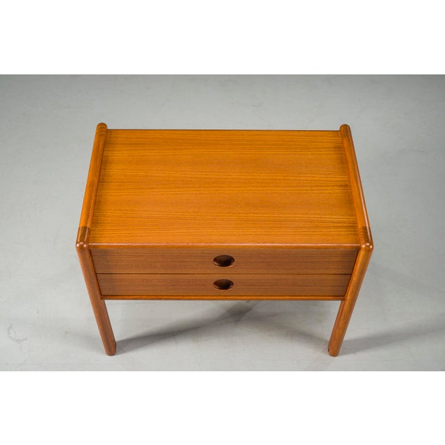Danish Teak Model VM202 Nightstand attributed to Vildbjerg Møbelfabrik, 1960s, in Restored conditions. Designed 1960 to...