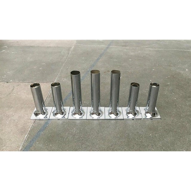 Metal Mid-Century Space Age German Model A248 Chrome Ceiling or Wall Lamps by Rolf Krüger for Staff, 1960s, Set of 7 For Sale - Image 7 of 18