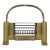 Antique 19th Century Brass & Iron Coal Fireplace Insert For Sale