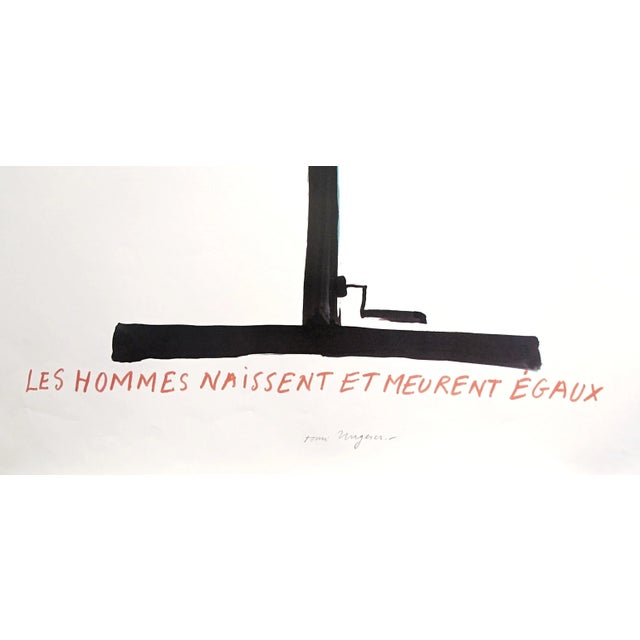 Contemporary 1989 Original Poster for Artis 89's Images Internationales Pour Les Droits De l'Homme Et Du Citoyen - Les Hommes Naissent Et Meurent Égaux For Sale - Image 3 of 5