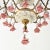 Mid 20th Century Vintage Petite European Brass and Ceramic Rose Chandelier For Sale - Image 5 of 14