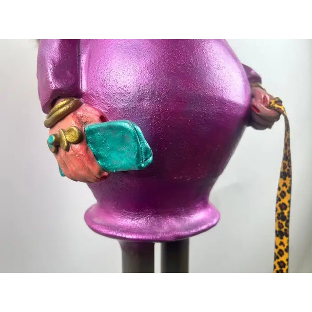 Whimsical Life-Size Metal Sculpture of Stylish Lady With Dog, 5 Ft Tall , Signed 1980's For Sale In New York - Image 6 of 18