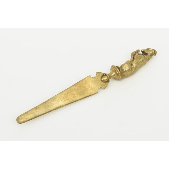 Vintage Brass Dachslund Letter Opener For Sale In Miami - Image 6 of 9