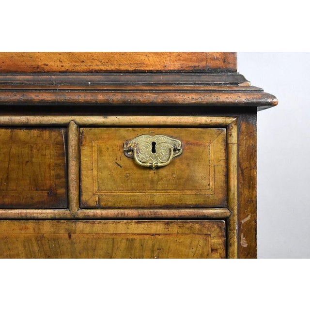 Antique Queen Anne Style Walnut Cabinet on Stand, 1900 For Sale - Image 12 of 15