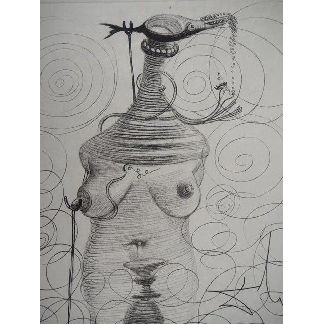 Salvador Dali, Surrealist Woman and Casanova on Crutch, Original Engraving For Sale - Image 5 of 8