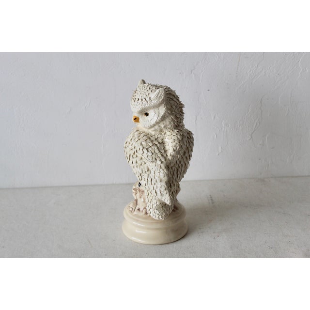 Mid-Century Modern Vintage Mid-Century Modern Textured Glazed Ceramic Owl Sculpture For Sale - Image 3 of 11