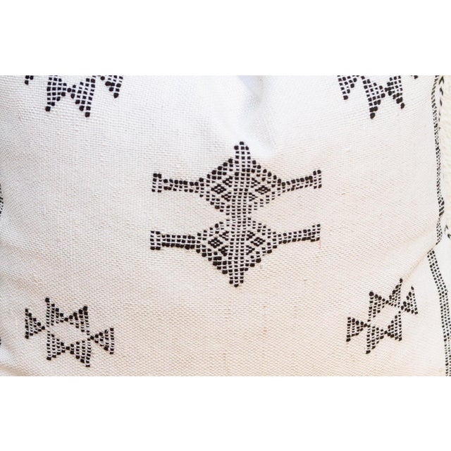 1990s Stacked Stars Cactus Silk Moroccan Pillow For Sale - Image 5 of 7