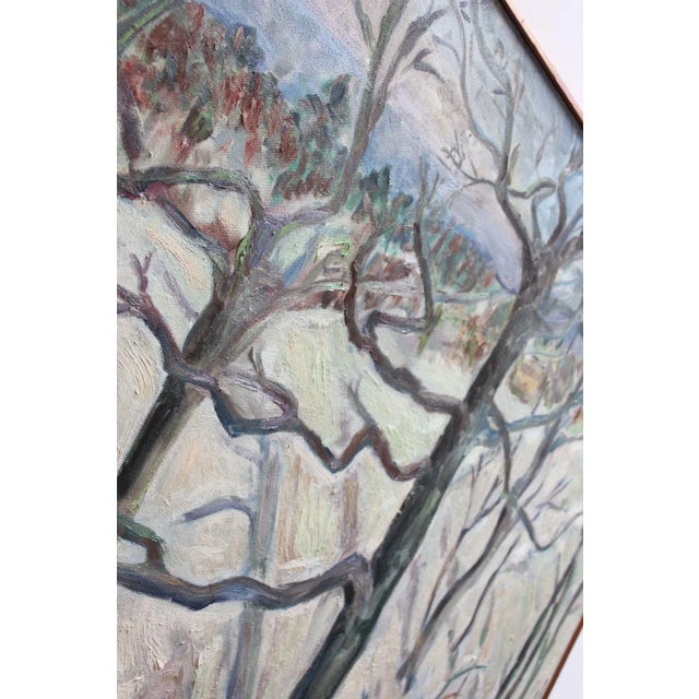 Charcoal Sr Glasser Nature Study Oil on Canvas For Sale - Image 8 of 13