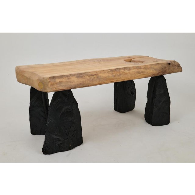 Wooden Brutalist Table by Logniture For Sale - Image 14 of 18