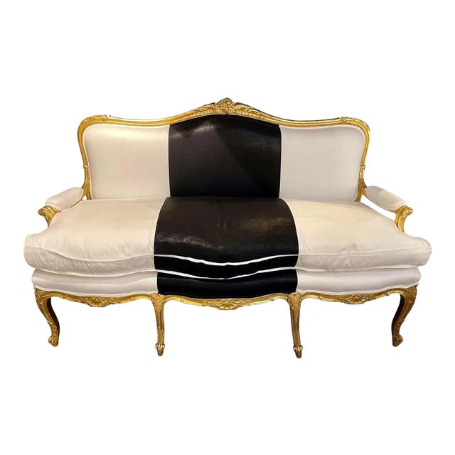 Water Gilt French Settee, Sofa or Loveseat For Sale