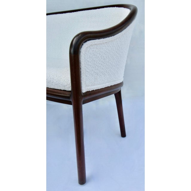 C.1970's Attr. To Ward Bennett for Brickell Associates Bentwood Settee, Bench in Boucle' Textile For Sale - Image 14 of 18