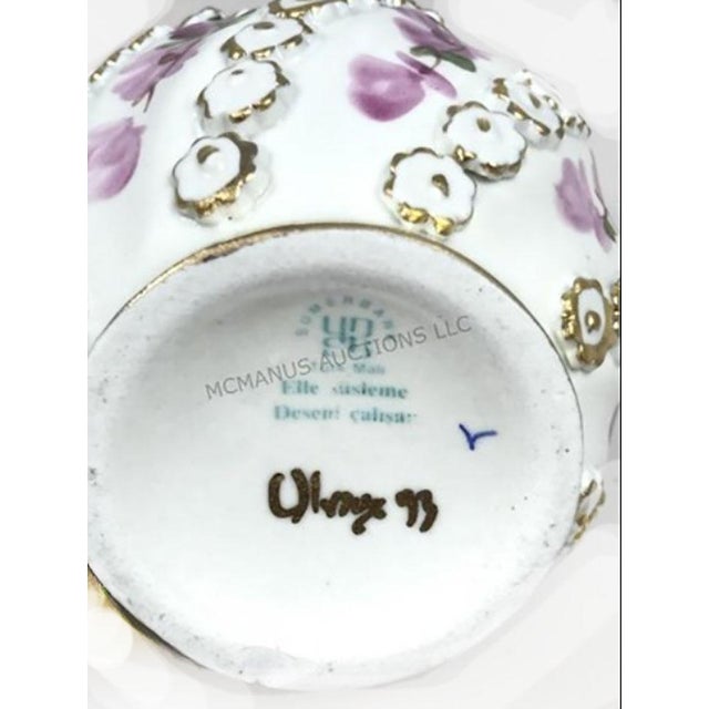 1980s 1980s Sumerbank Porcelain Decanters, Stoppers & Underplates - Hand Crafted in Turkey- 4 Pieces For Sale - Image 5 of 7